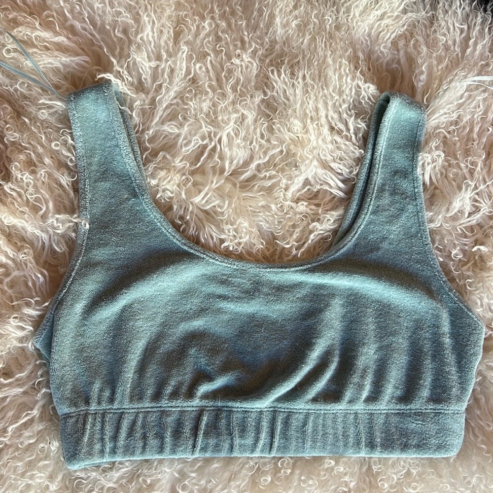 Zara Terry Cloth Cropped Tank NWOT